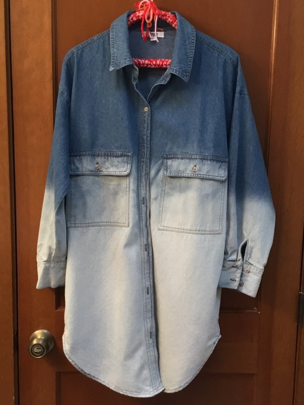 Steve Madden BB Dakota Ombré Denim Shirtdress Sz S